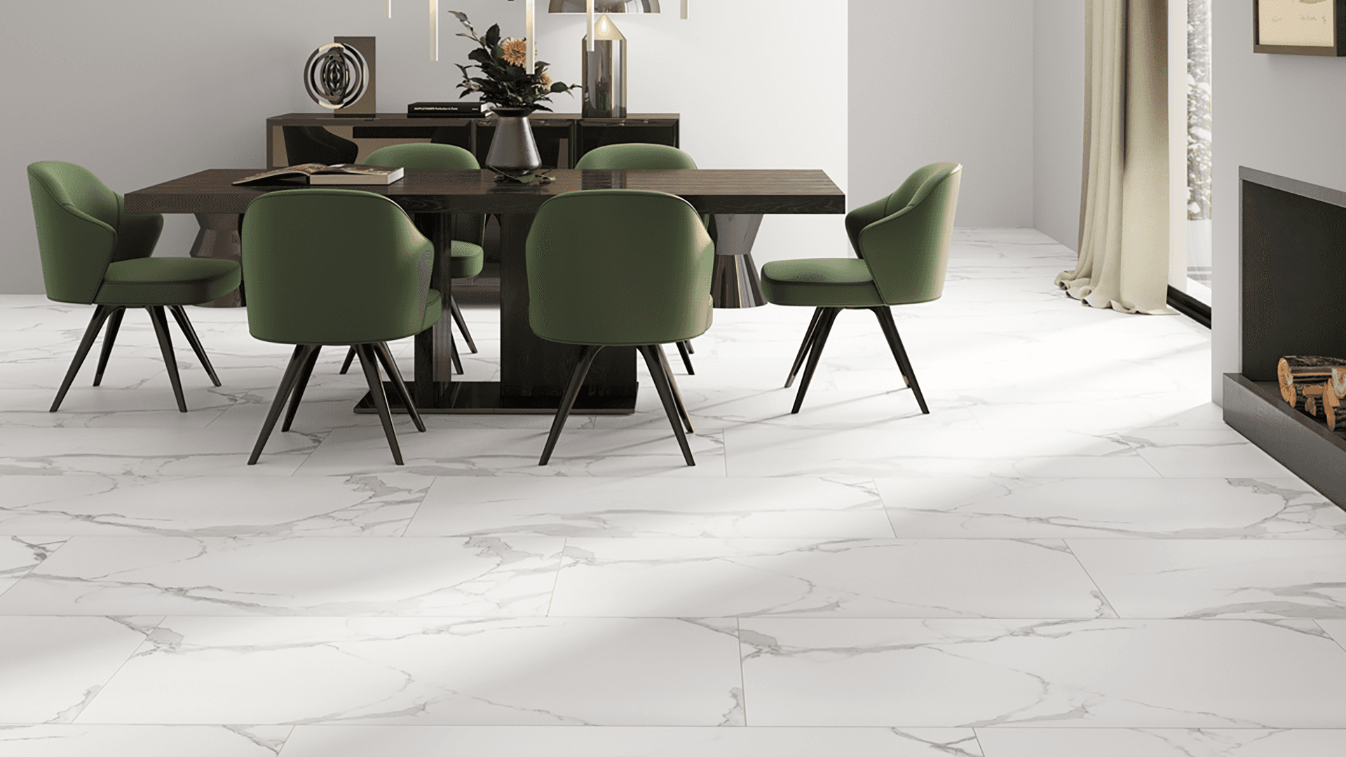 Porcelanato Pulido Carrara White
